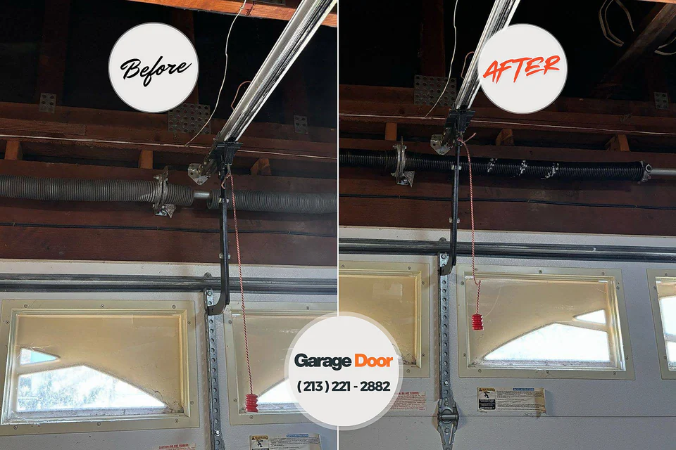 Before and after: Garage Door Service Spout Springs, NC